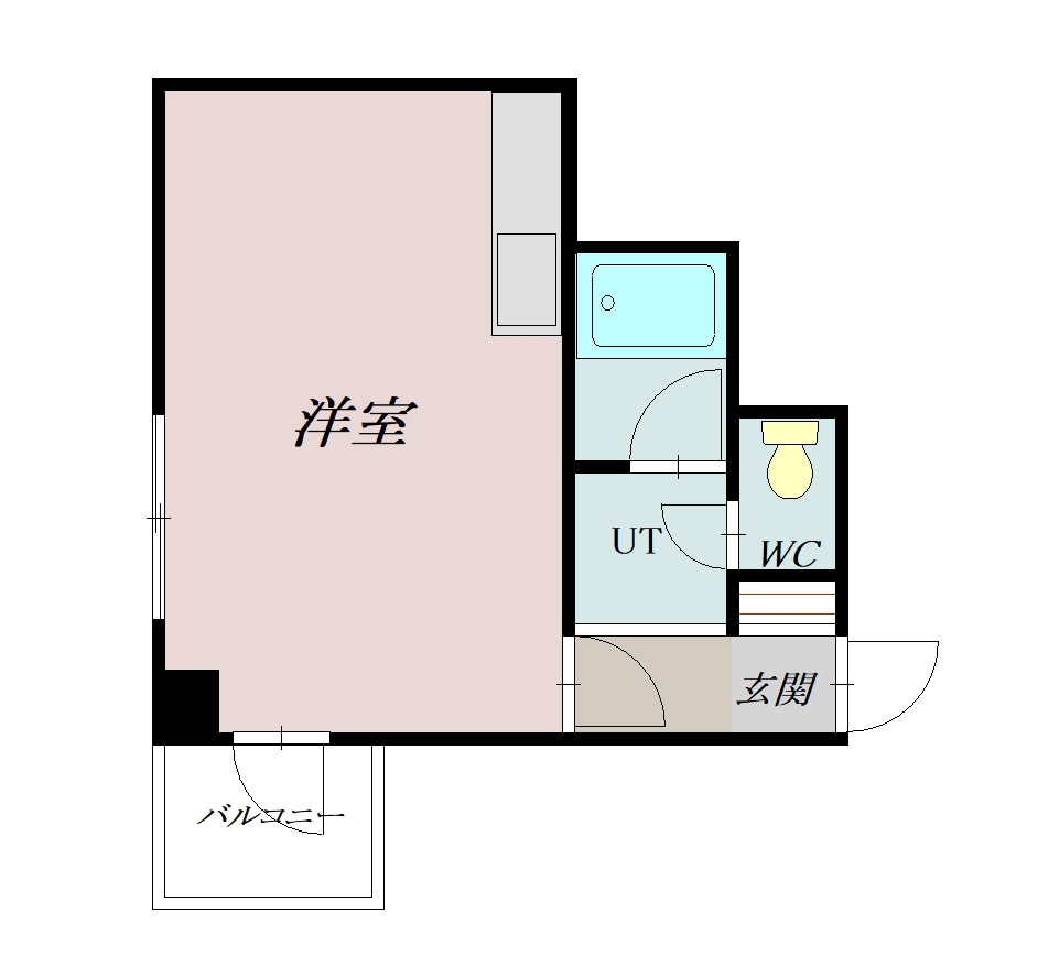 旭川２・３ビル６０６間取図
