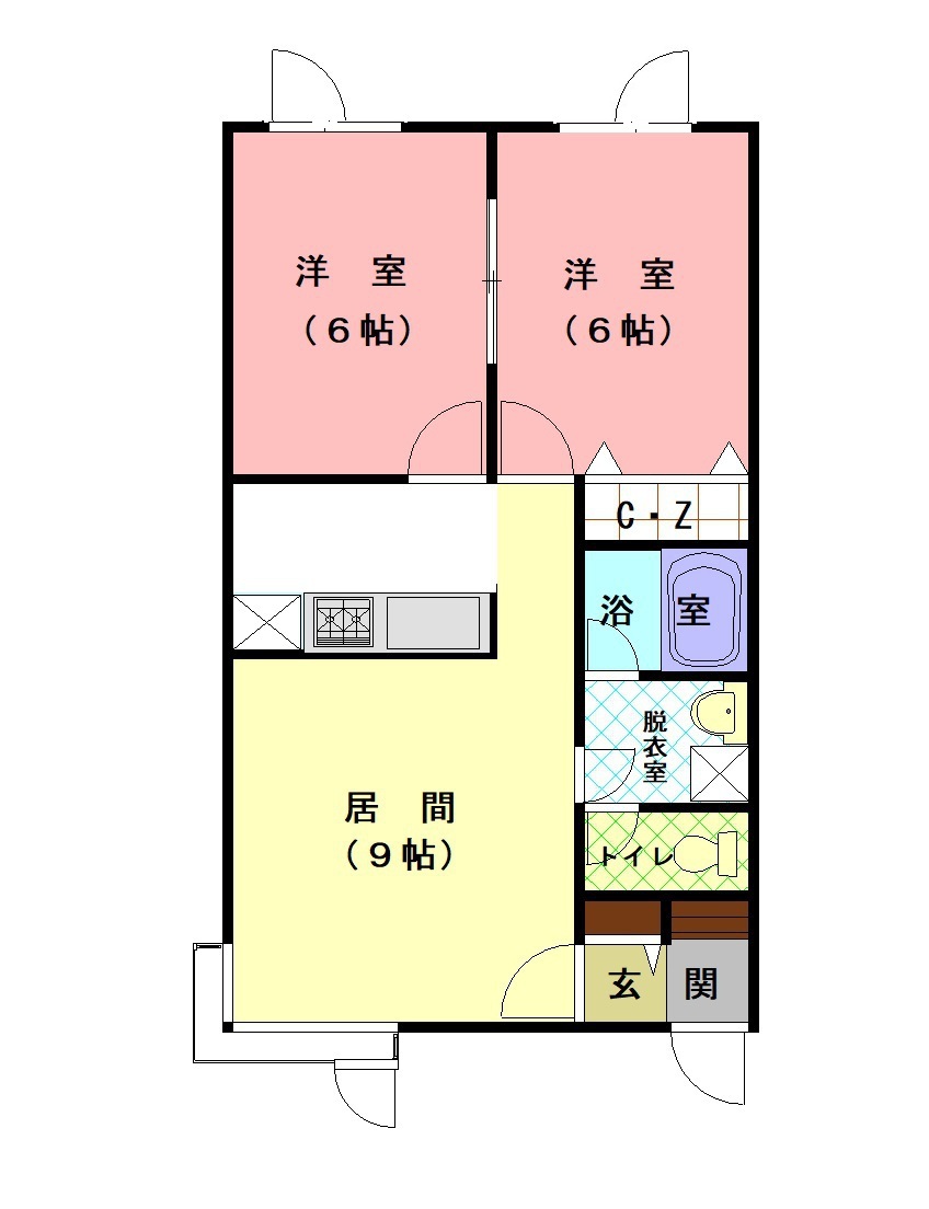 アヴォンリーＡ１０２間取図