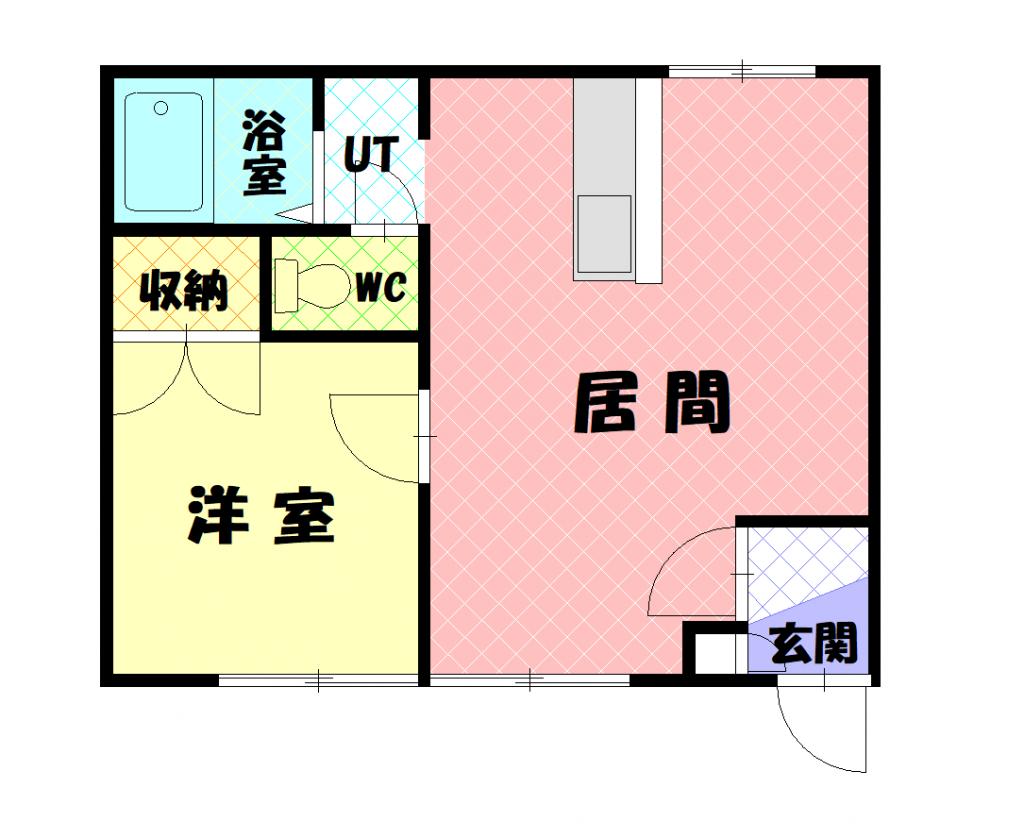 コーポ錦103間取図