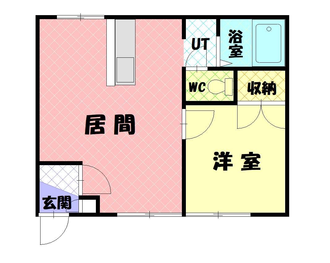 コーポ錦205間取図