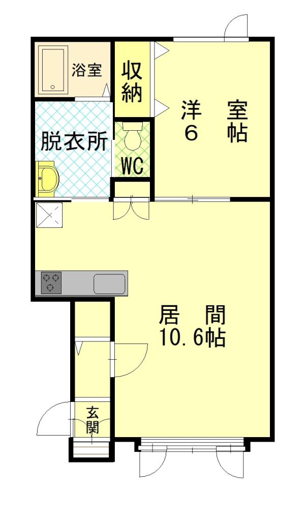 アリエスＡ棟１０２間取図