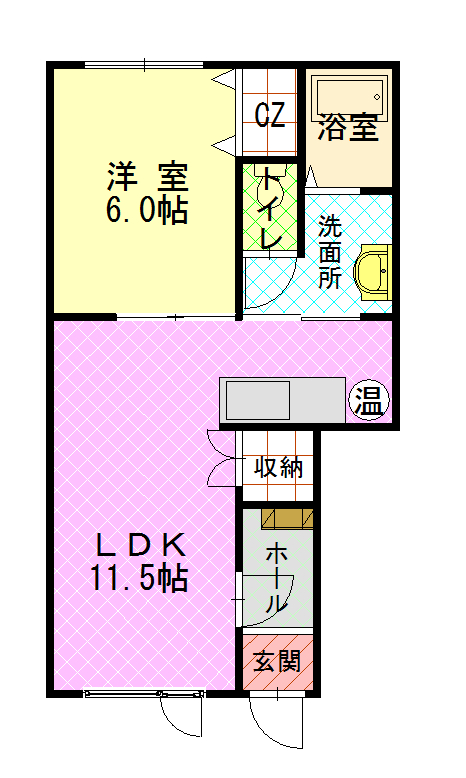 Sky Town102間取図