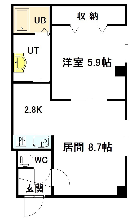 Miuna Bldg103間取図