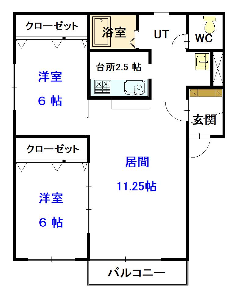 エスティパレスTAIRA101間取図