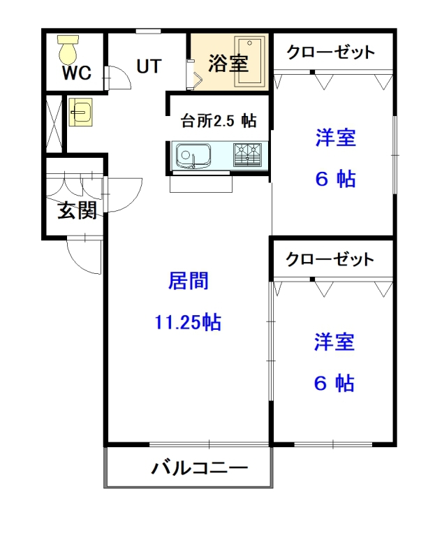 エスティパレスTAIRA302間取図