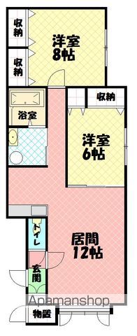 カラーズＡ１０２間取図
