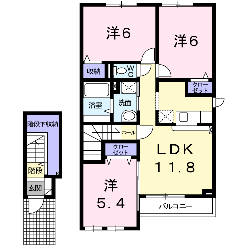 メゾン　ド　ひいらぎ２０２間取図