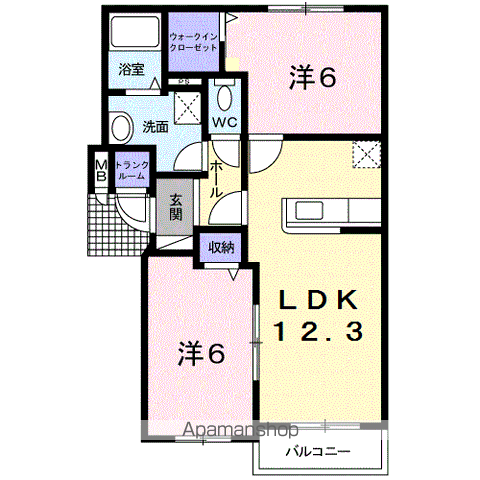 サンリット・かむい202間取図