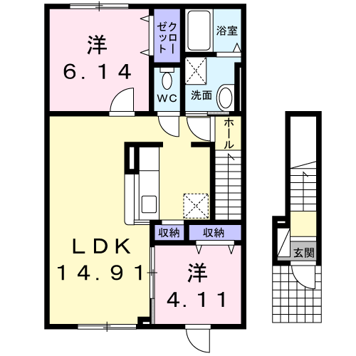 サンライズ彩２０１間取図
