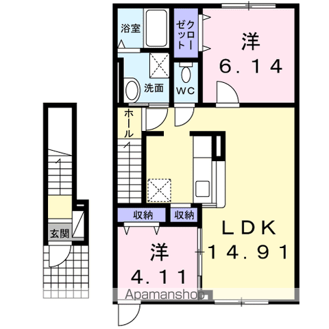サンライズ彩２０３間取図
