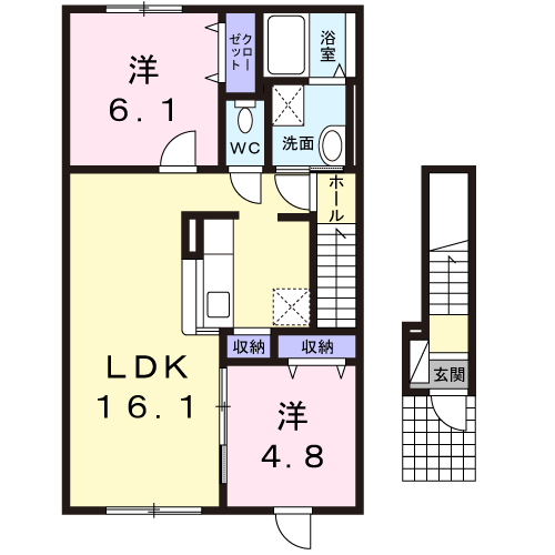 ベル　オーブ２０１間取図