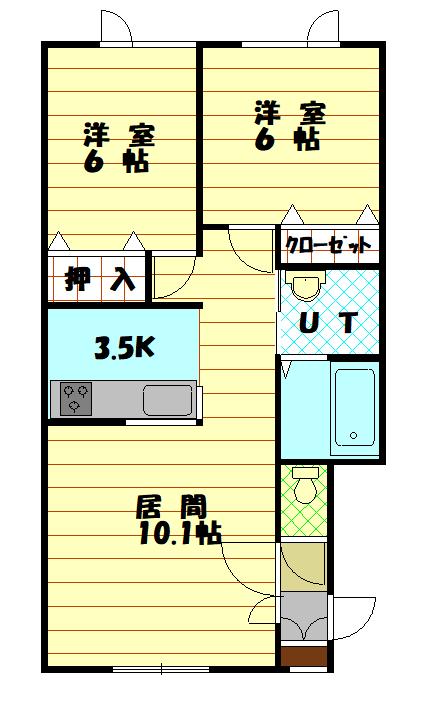 プレールⅡ１０２間取図