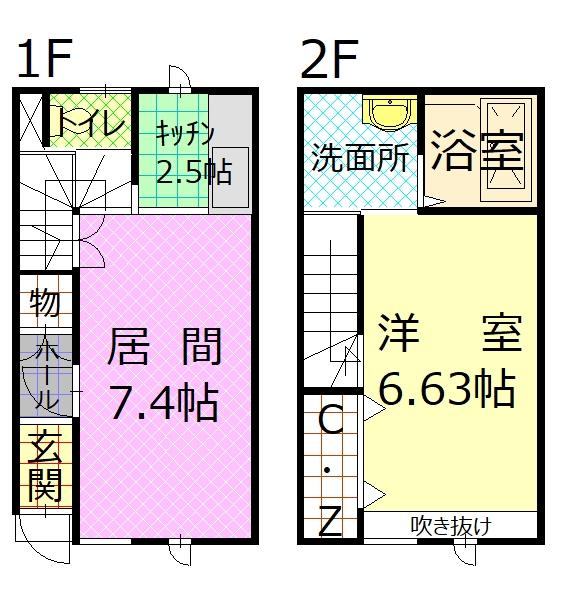 Ｗｅｓｔ　ＥｓｐａｃｅＣ間取図