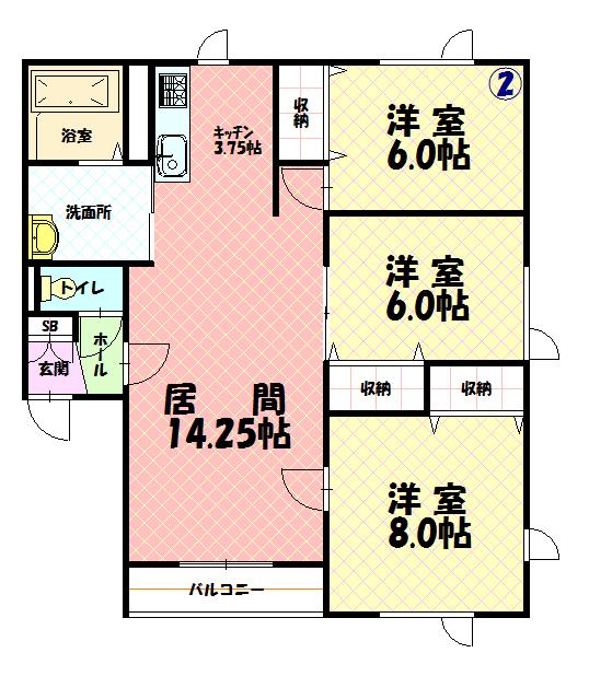 クレセント７・４202間取図
