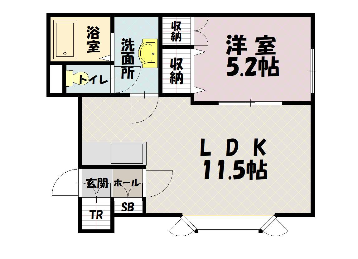 ウィステリア21B203間取図