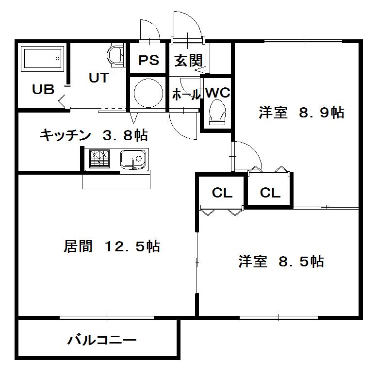 メゾンベルタデーレＦＭ302間取図