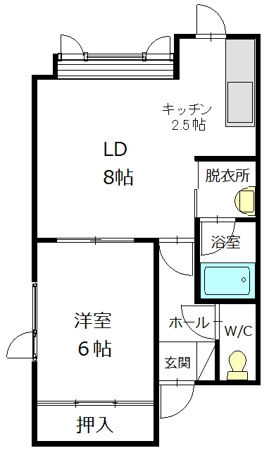 パセオ東光４．１203間取図