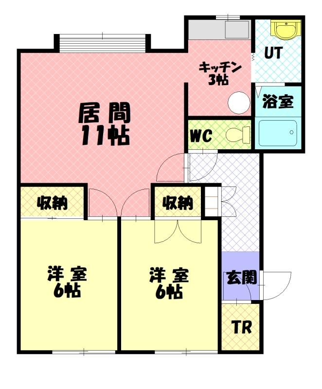 ライフカムイA201間取図