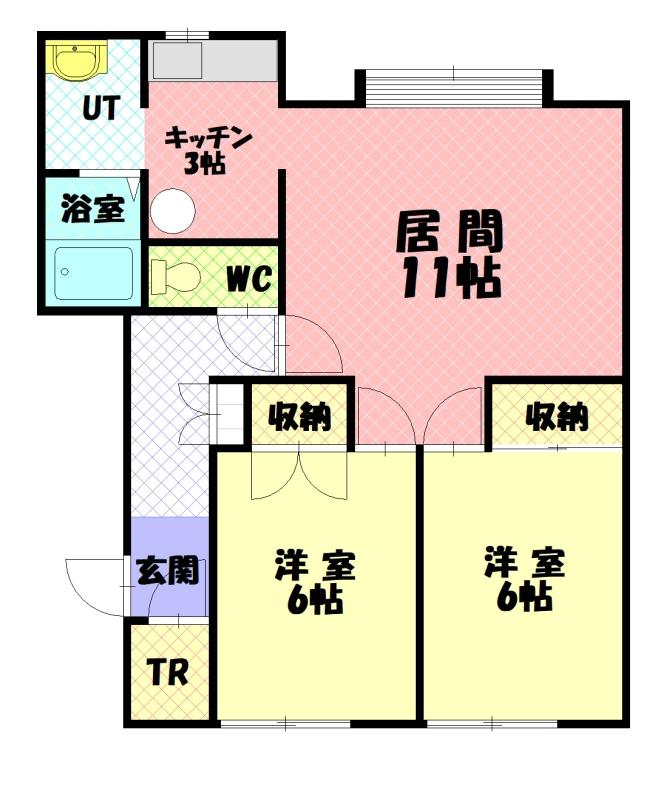 ライフカムイA202間取図