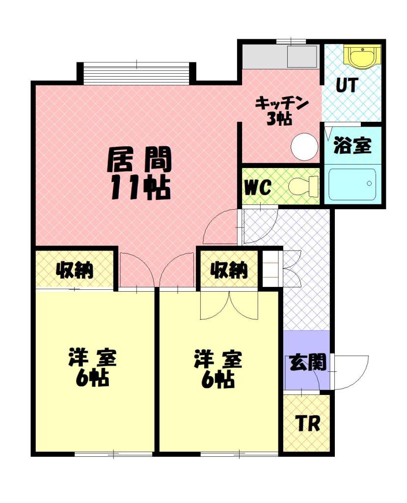 ライフカムイA101間取図