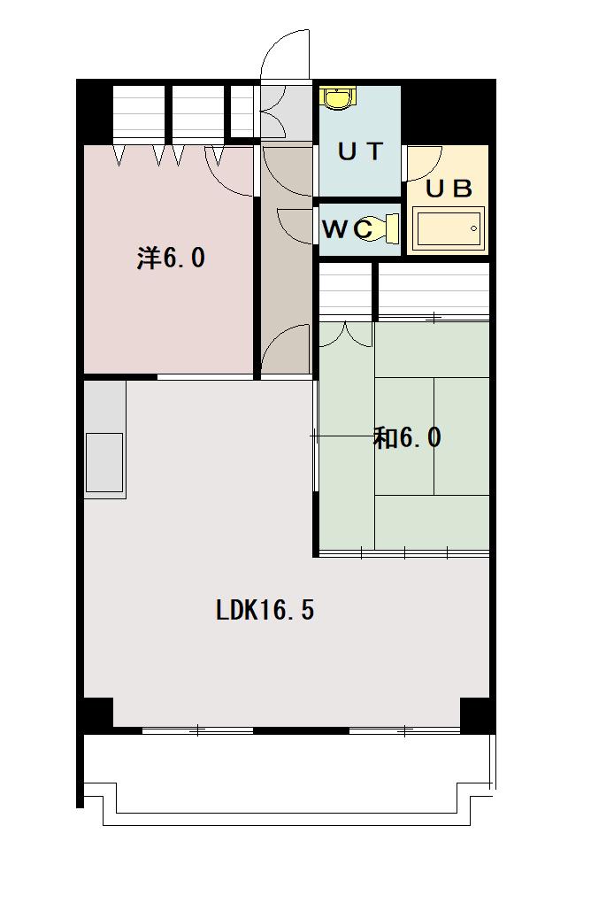 スケア５０９酒井ビル８０２間取図