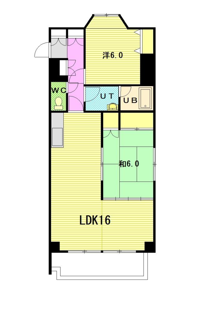 スケア５０９酒井ビル２０１間取図