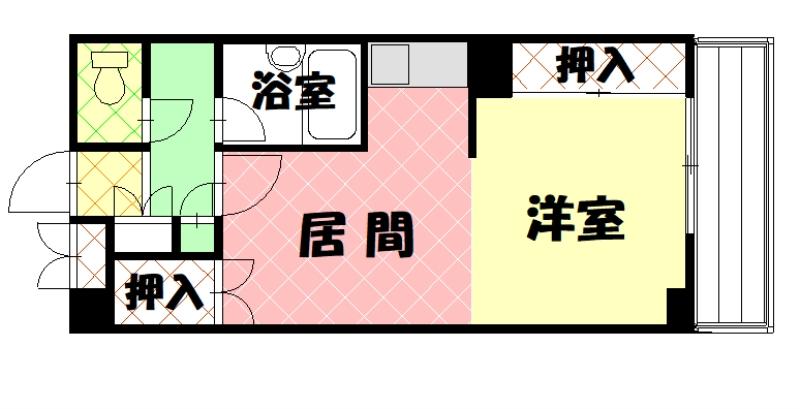 パームコート旭川302間取図