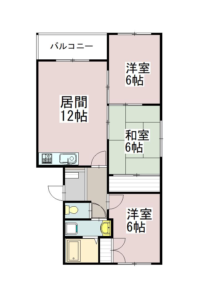 東光8・4プラザ201間取図