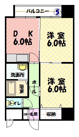 ノルテ１条通0505間取図