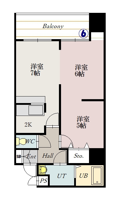 ノルテ１条通0306間取図