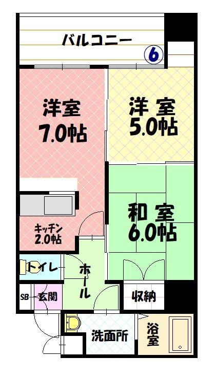 ノルテ１条通0406間取図