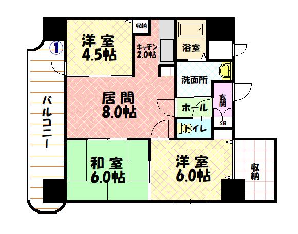 ノルテ１条通0701間取図
