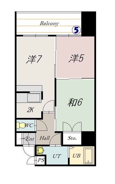 ノルテ１条通0805間取図