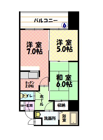 ノルテ1条通0206間取図