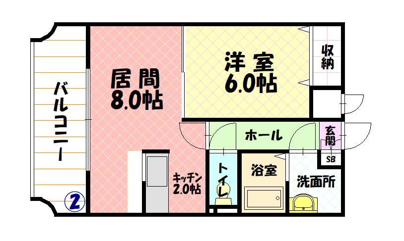 ノルテ１条通0302間取図