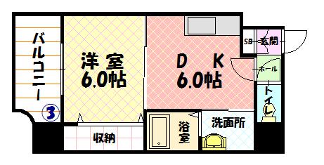 ノルテ１条通0603間取図