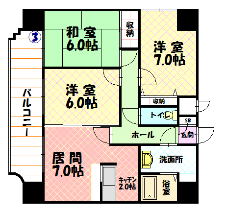 ノルテ１条通0903間取図