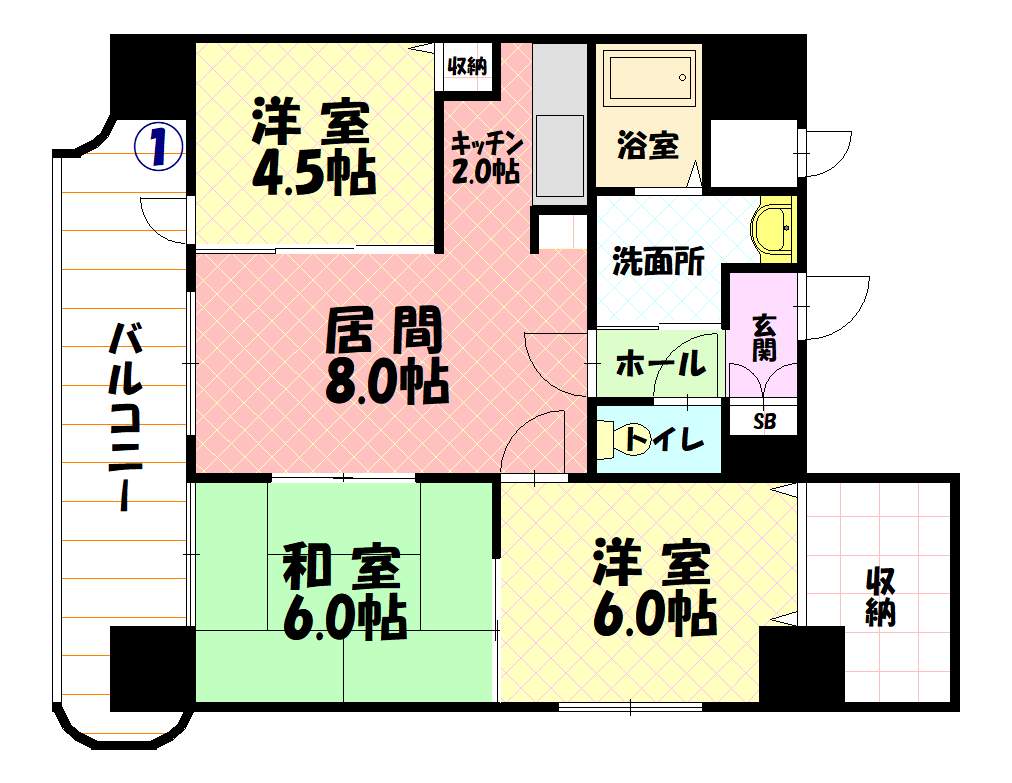 ノルテ１条通0901間取図
