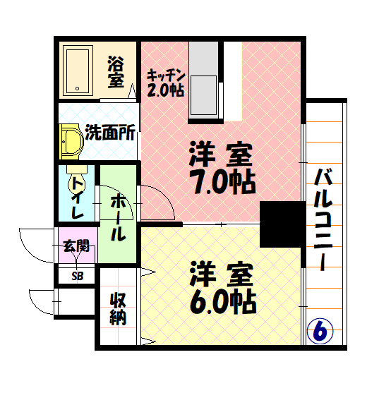 ノルテ１条通1006間取図