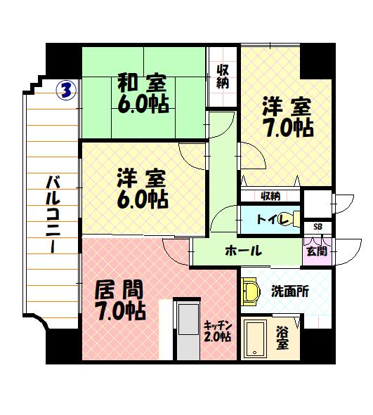ノルテ1条通0703間取図