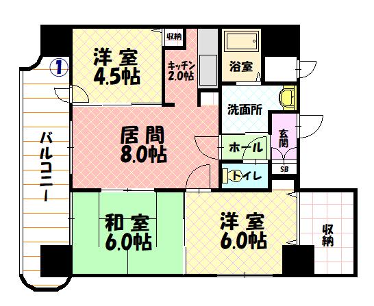 ノルテ１条通0601間取図