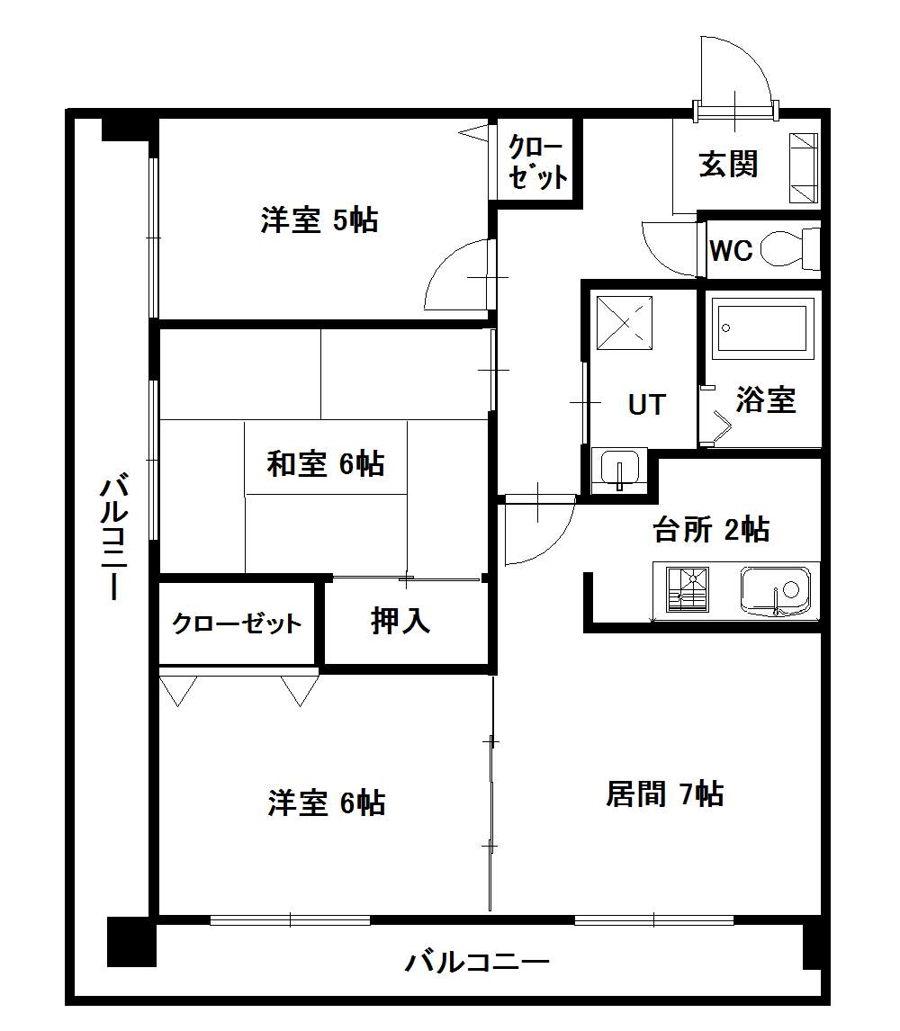 ノルテ６条通0703間取図