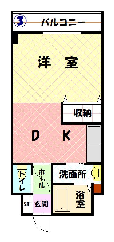 8条ビル503間取図
