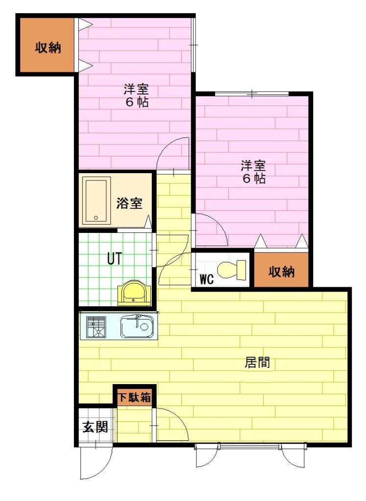グランビア８・２０２０２間取図