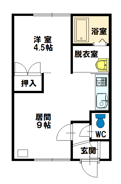 カーサエスポワール２０３間取図