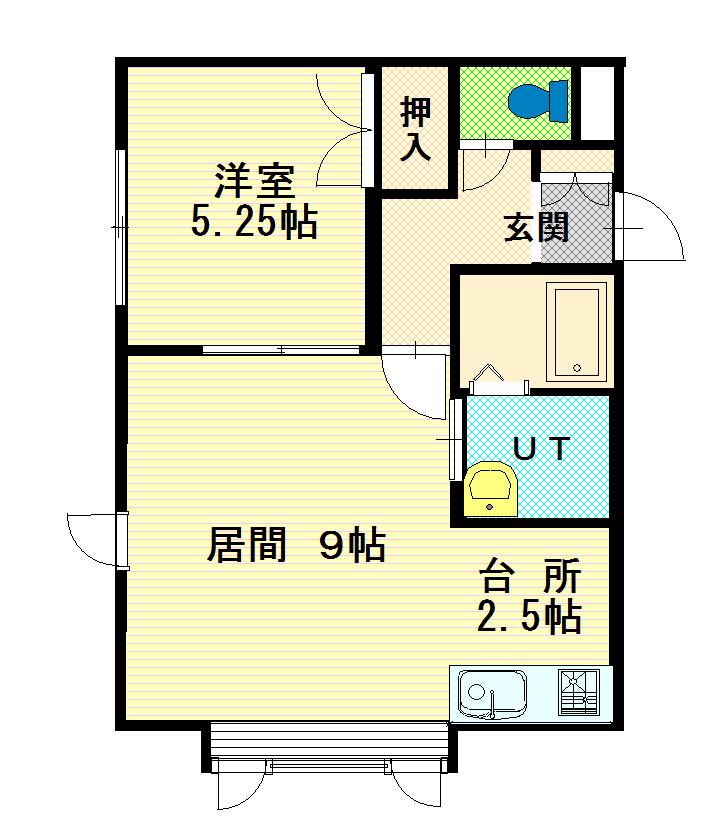 グランビュー東光201間取図