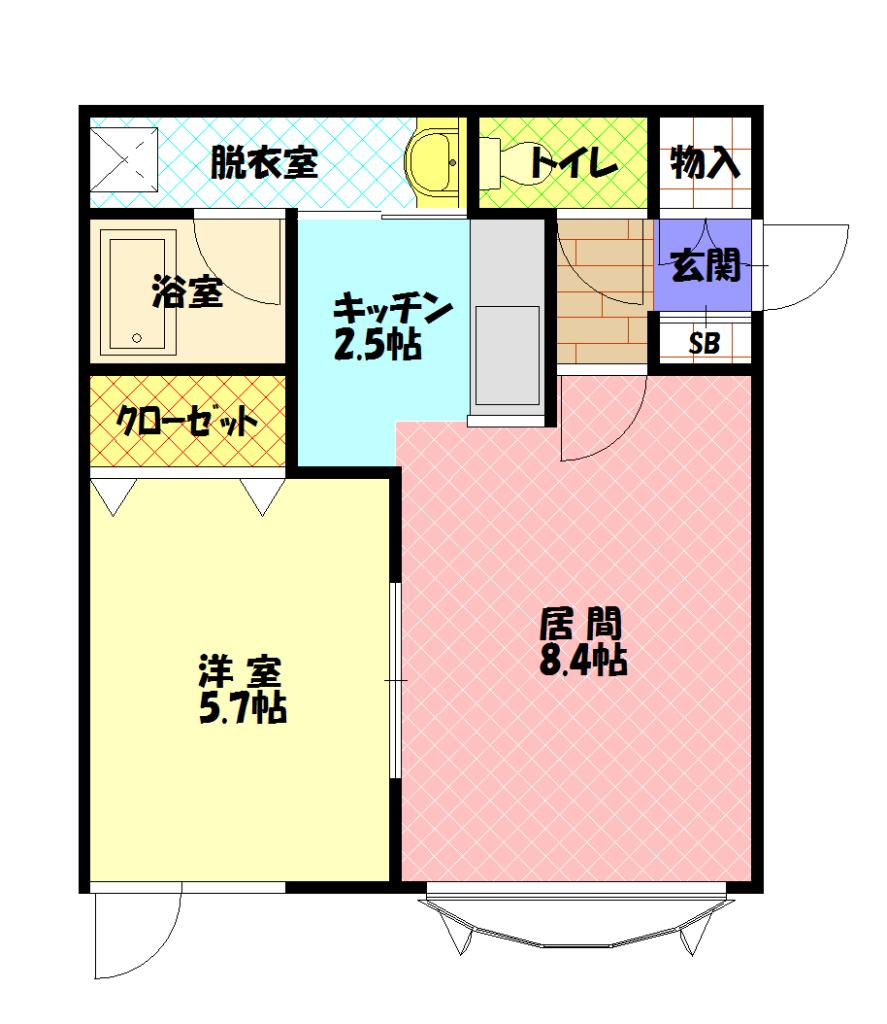 ロワールＡ１０１間取図