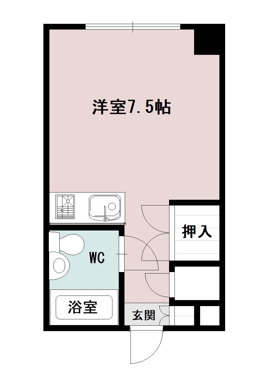宮の杜ハイツ309間取図