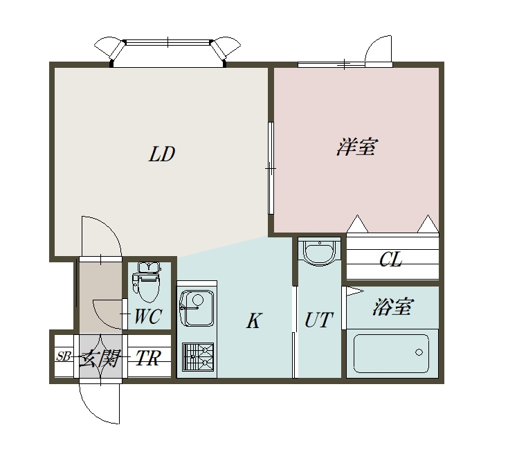 ロワールＢ２０３間取図