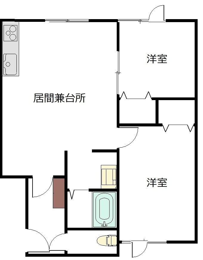 フラワーマンション２０１間取図